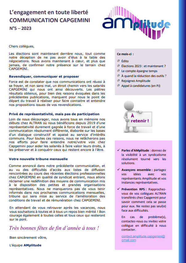 Communication AMplitude chez Capgemini