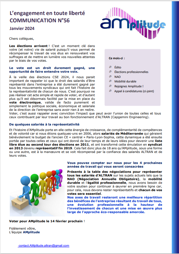 Communication AMplitude - Janvier 2024